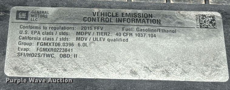 image for item EJ3576 2015 Chevrolet Express 3500 van