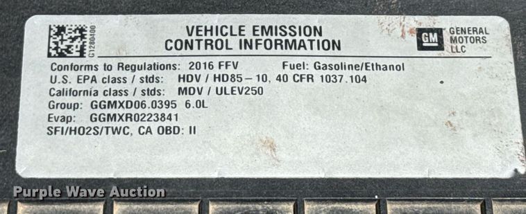 image for item EJ3637 2016 Chevrolet Express 3500 van