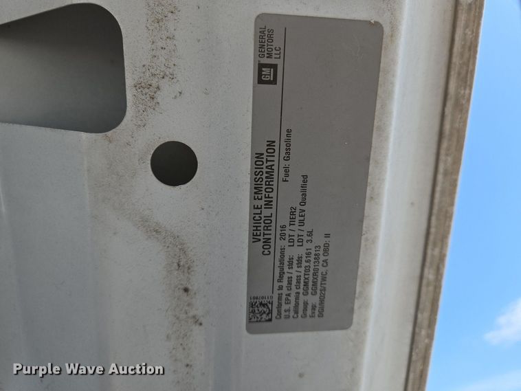 image for item EJ7427 2016 Chevrolet Colorado Ext. Cab pickup truck