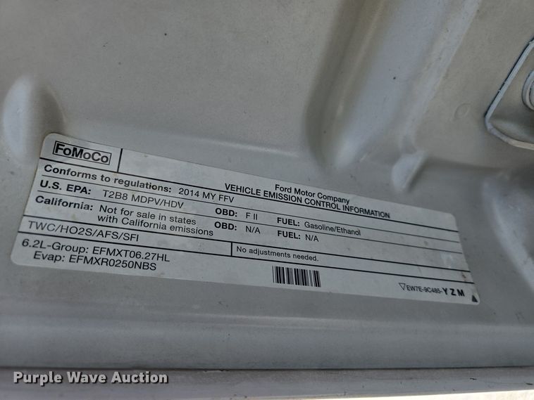 image for item EJ7430 2014 Ford F250 Super Duty SuperCab pickup truck