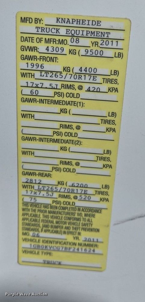 image for item EJ7431 2011 Chevrolet Silverado 2500HD utility bed pickup truck