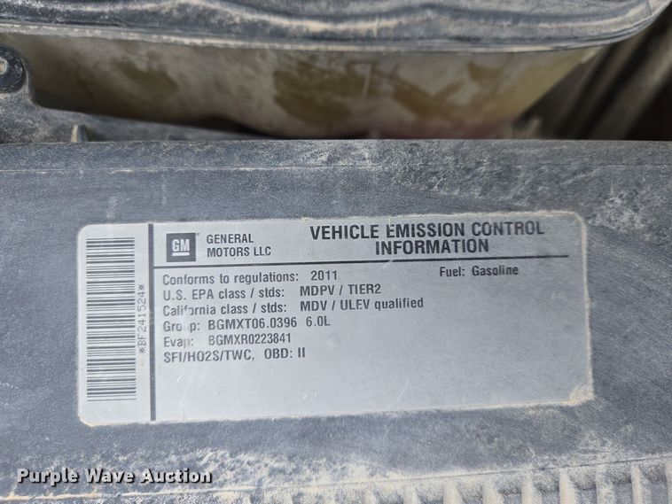 image for item EJ7432 2011 Chevrolet Silverado 2500HD pickup truck