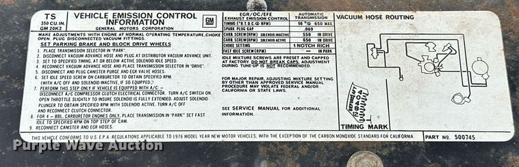image for item EJ8522 1976 Pontiac Grand Prix 