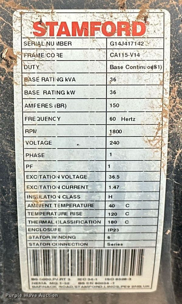 image for item EJ8549 Cummins C36 N6 generator
