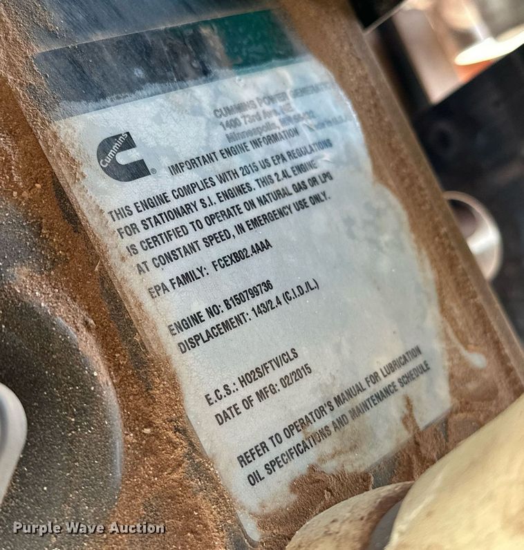 image for item EJ8550 Cummins C36 N6 generator