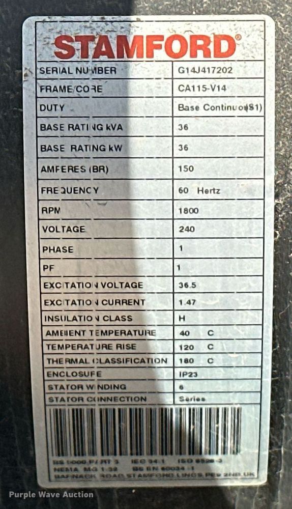 image for item EJ8552 Cummins C36 N6 generator