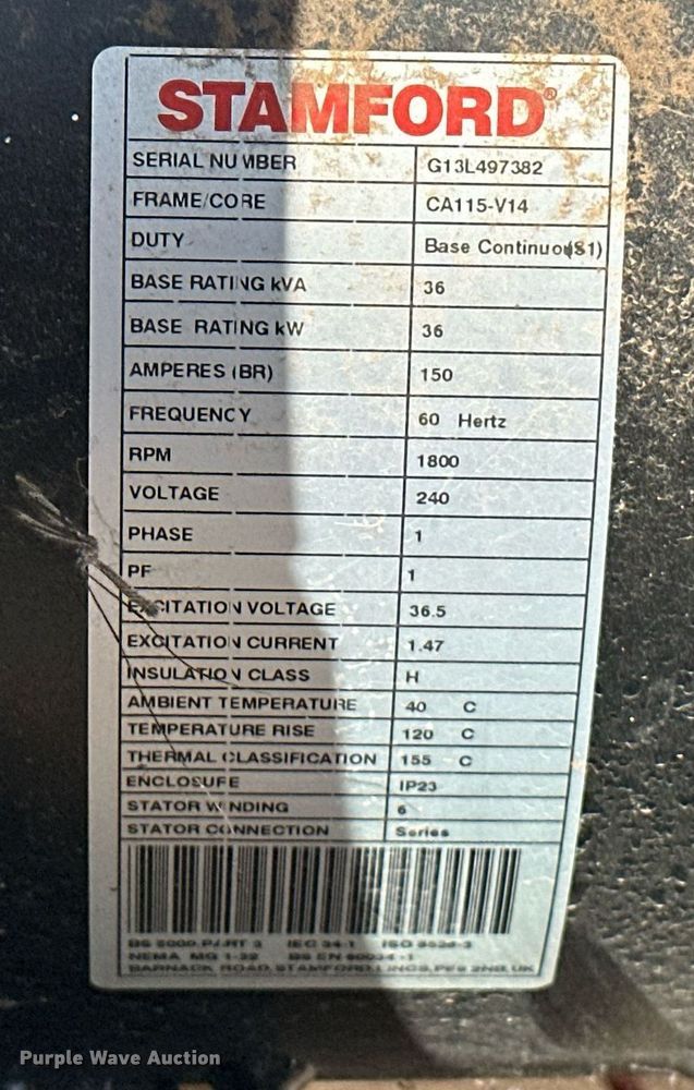 image for item EJ8554 Cummins C36 N6 generator