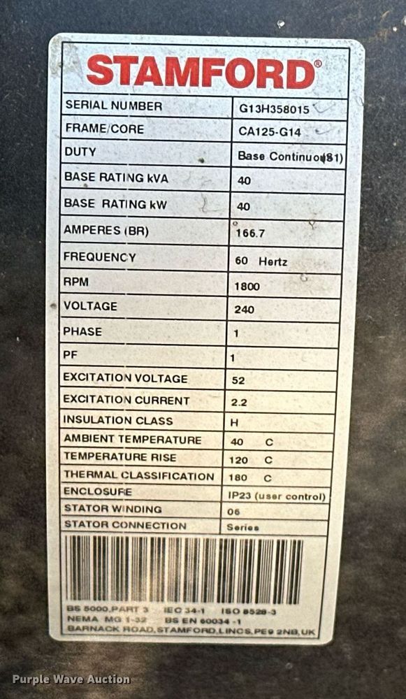 image for item EJ8557 Cummins C36 N6 generator
