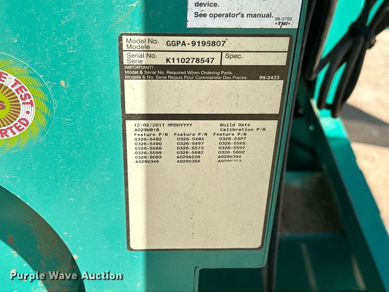 image for item EJ8558 Cummins GGPA-9195807 generator