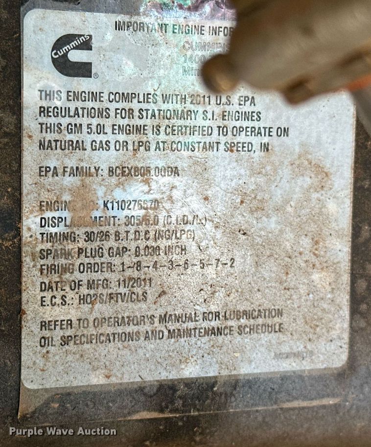 image for item EJ8560 Cummins GGPA-9235915 generator