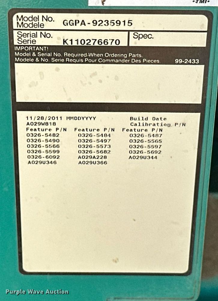image for item EJ8560 Cummins GGPA-9235915 generator