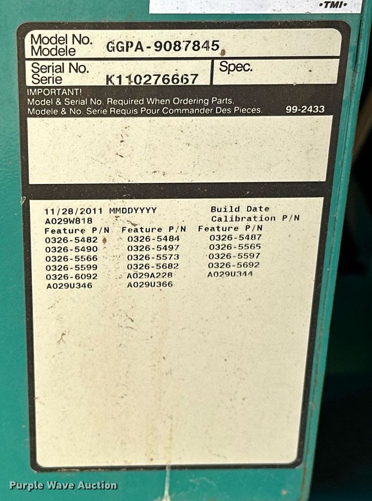image for item EJ8561 Cummins GGPA-9087845 generator