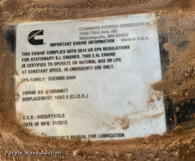 image for item EJ8562 Cummins C36 N6 generator