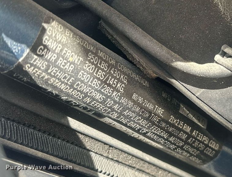 image for item EJ8650 1991 Suzuki Intruder VS750GL motorcycle