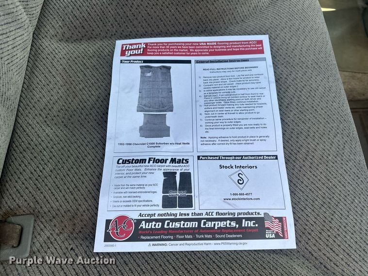 image for item EJ8658 1998 Chevrolet Suburban 1500 SUV