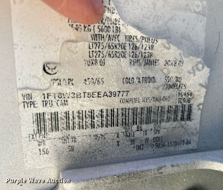 image for item EK2709 2014 Ford F350 Super Duty Lariat Crew Cab pickup truck