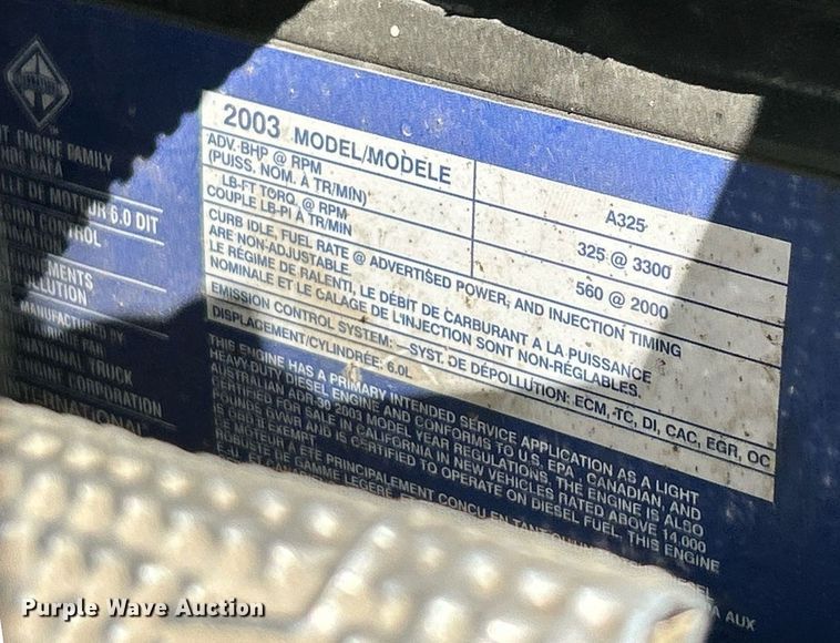 image for item EK2853 2003 Ford F550  Super Duty XL flatbed truck