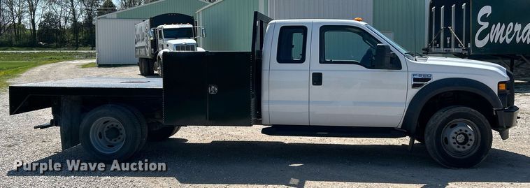 image for item EK2854 2008 Ford F550 Super Duty XL Ext. Cab flatbed truck
