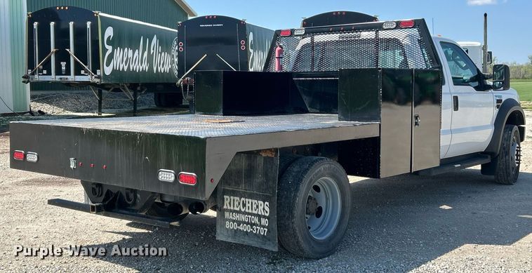 image for item EK2854 2008 Ford F550 Super Duty XL Ext. Cab flatbed truck