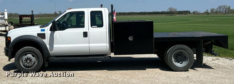 image for item EK2854 2008 Ford F550 Super Duty XL Ext. Cab flatbed truck