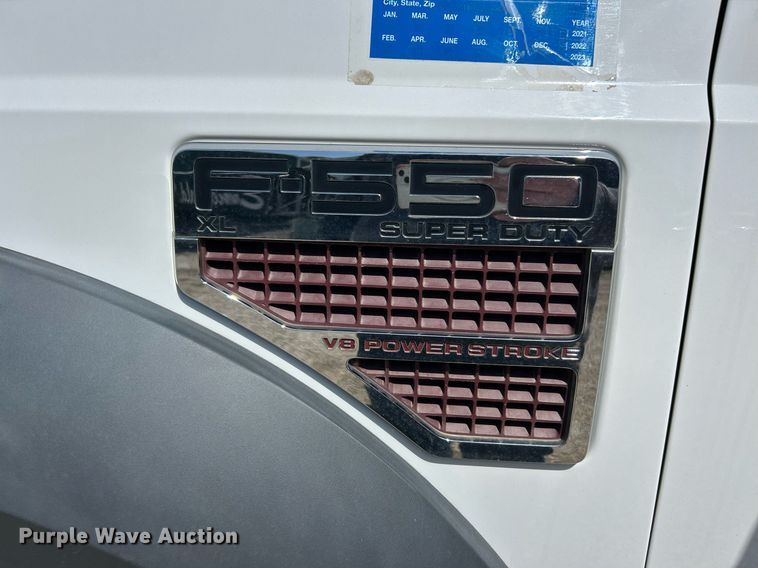 image for item EK2854 2008 Ford F550 Super Duty XL Ext. Cab flatbed truck