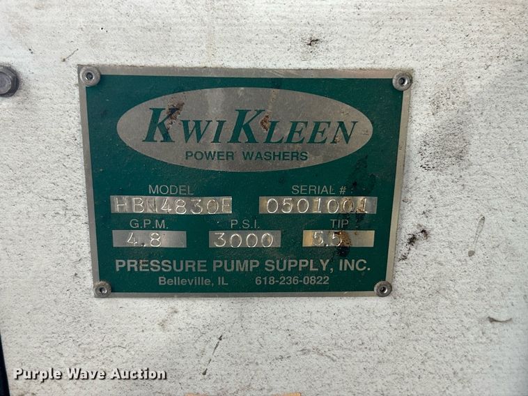 image for item EK2884 KWI Kleen HBN4830E pressure washer