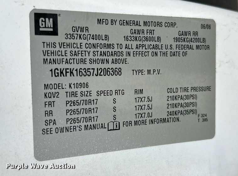 image for item EK2890 2007 GMC Yukon SUV