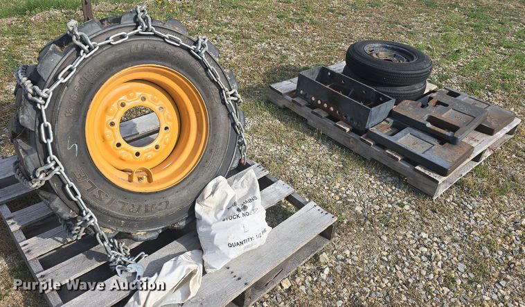 image for item EK5152 (3) Carlisle skid steer tires and wheels