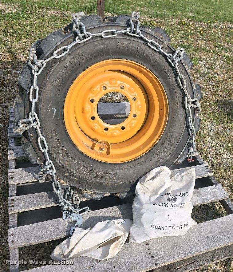 image for item EK5152 (3) Carlisle skid steer tires and wheels