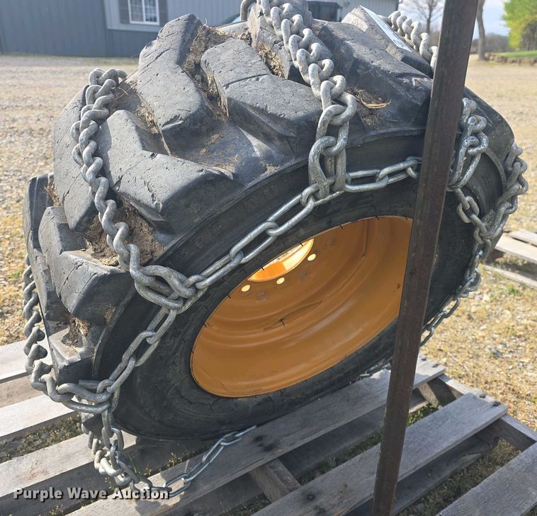 image for item EK5152 (3) Carlisle skid steer tires and wheels