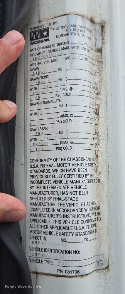 image for item EL5510 2006 International 4300 box truck