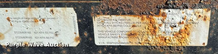 image for item EM3779 2008 Maxey Trailers MFG equipment trailer