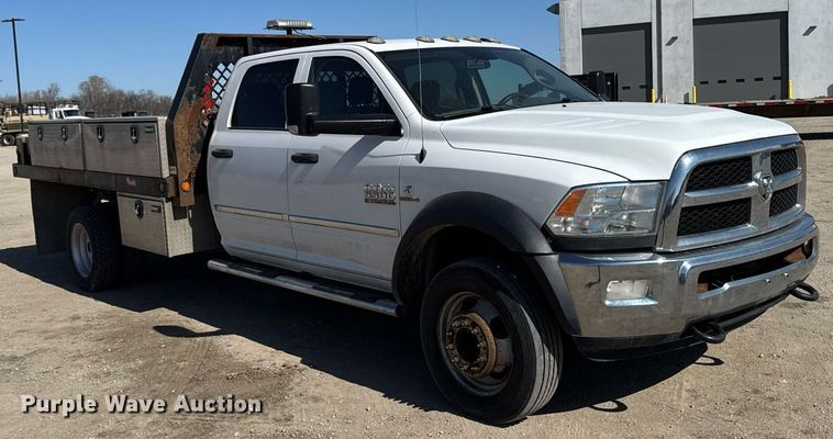 image for item EM3787 2017 Dodge Ram 5500 Crew Cab flatbed truck