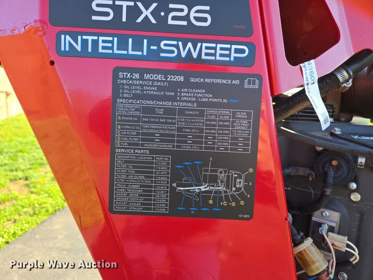 image for item EN3601 Toro STX 26 Intelli-Sweep stump grinder