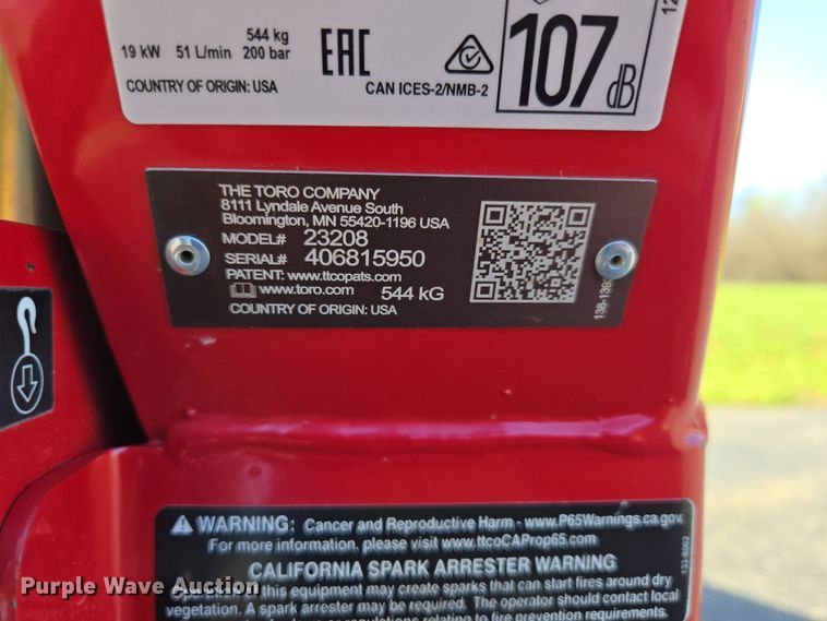 image for item EN3601 Toro STX 26 Intelli-Sweep stump grinder