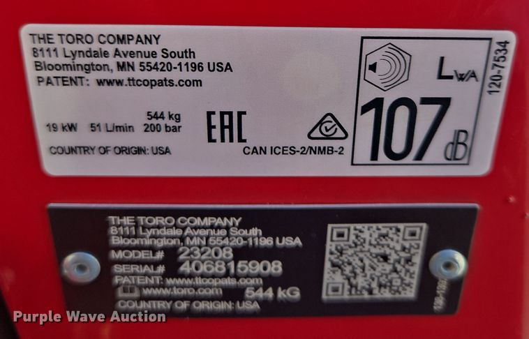 image for item EN3602 2020 Toro STX 26 Intelli-Sweep stump grinder