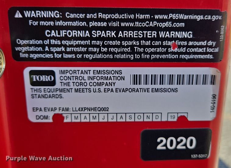 image for item EN3602 2020 Toro STX 26 Intelli-Sweep stump grinder