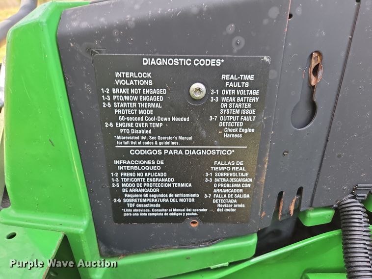 image for item EN3605 John Deere Z925 60 ZTR lawn mower