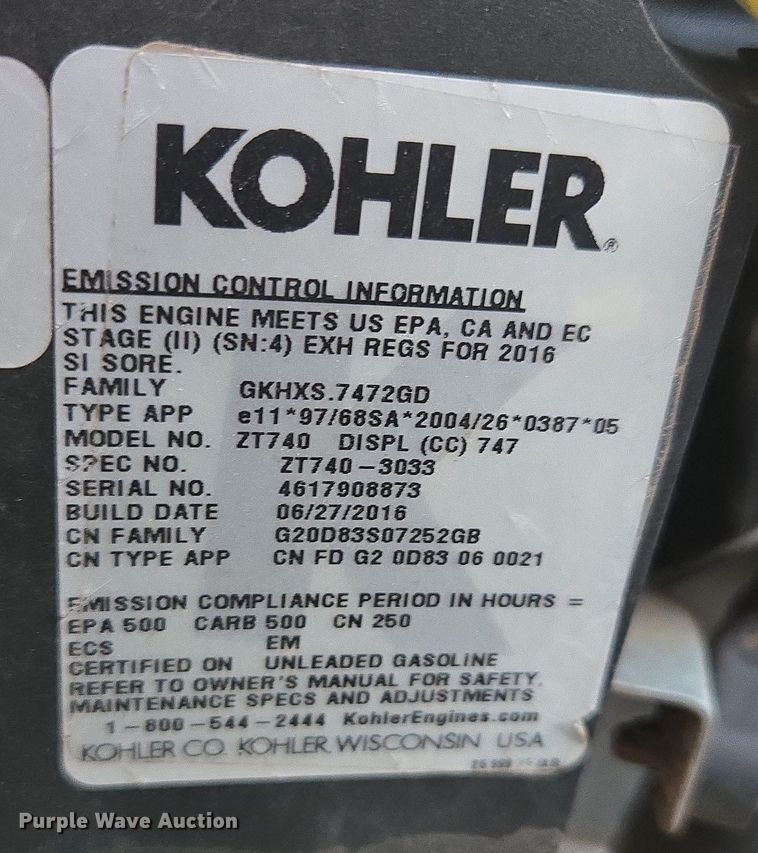 image for item EN3608 Spartan SRT-HD ZTR lawn mower