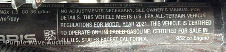 image for item EQ1211 2021 Polaris Sportsman XP1000S ATV