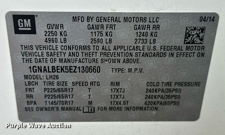 image for item EQ4622 2014 Chevrolet Equinox SUV