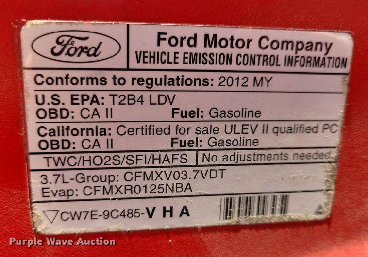 image for item NV9765 2012 Ford Mustang convertible