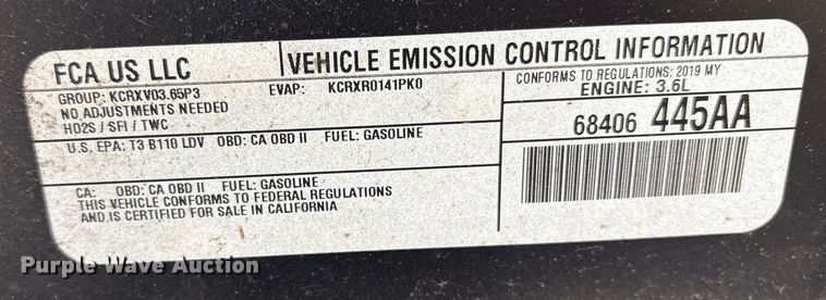 image for item OB9619 2019 Dodge Challenger 