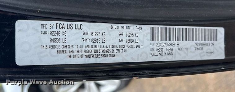 image for item OB9619 2019 Dodge Challenger 