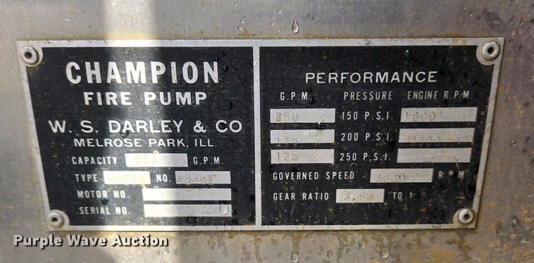 image for item OC9790 1986 Chevrolet C30 pumper fire truck