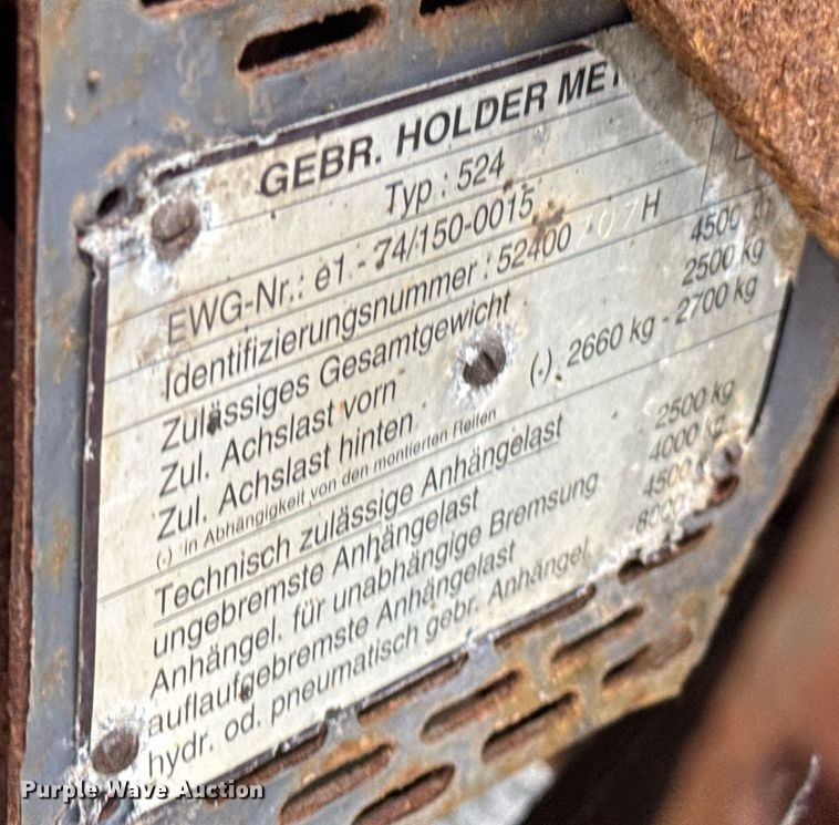 image for item DH9897 Holder C9700H municipal tractor