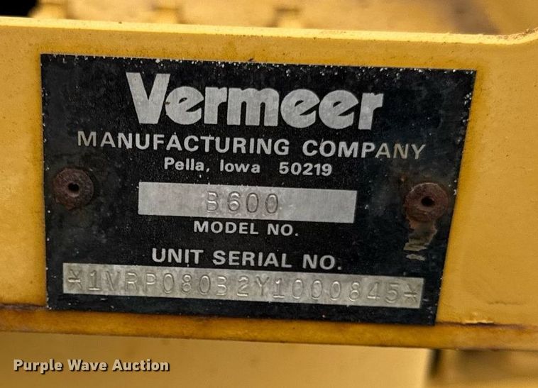 image for item DH9900 2000 Vermeer V4150A trencher