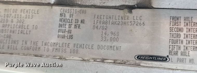 image for item DM5639 2003 Freightliner Business Class M2 fuel / lube truck