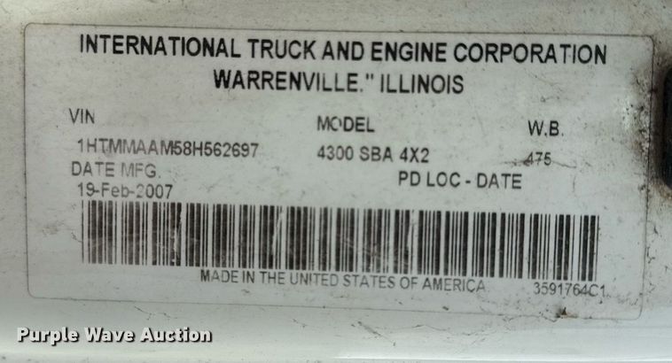 image for item DM5680 2008 International 4300 forestry bucket truck