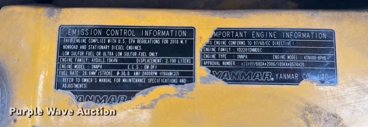 image for item DM5702 2010 John Deere 50D mini excavator